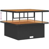 vidaXL 8-delni Vrtna sofa set s blazinami Črn Poli Ratan Akacija | Shoptok.si