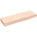 vidaXL Stenska polica 60x20x4 cm neobdelana trdna hrastovina, (20810921) Cene