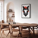  Slika - Polite Fox (1 Part) Vertical 80x120 U crnom drvenom okviru | shoptok.hr