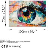 WALLXPERT dekorativna slika od kaljenog stakla eye (uv 179) 70 x 100 cm