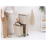 Brabantia Bež plastičen koš za smeti 25+10+10 l za ločevanje odpadkov SortUp Recycle Hi – | Shoptok.si