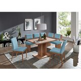 Cantus KOTNA KLOP, tekstil, leseni material barve hrasta, svetlo modra | Shoptok.si
