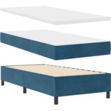  LED Box Spring Postelja Temno modra 90 x 190 cm blago, (5000126404) | Shoptok.si