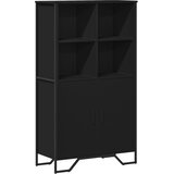  Visoka komoda crna 79,5 x 35,5 x 137,5 cm od konstruiranog drva | shoptok.hr