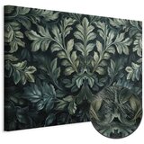  Slika - Dark Green Victorian Leaves: Botanical Carved Composition 30x20 Premium Print | shoptok.hr