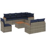  9-dijelni set vrtnih sofa od poliratana s jastucima sivi | shoptok.hr