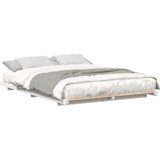 vidaXL Posteljni okvir Bela 150 x 200 cm Trdna borovina | Shoptok.si