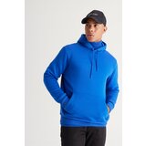 AC&Co / Altınyıldız Classics Men's Dark Blue Standard Fit Fleece 3 Threaded Hooded Hooded Kangaroo Pocket Cotton Sweatshirt. Cene