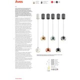  Redo 01-3547 - LED luster na sajli AVES LED/12W/230V, prečnik 9,6 cm, CRI 90, zlatna | Eponuda.com