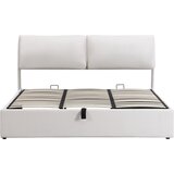 Lumor Postelja s predalom iz žameta - 180x200 cm - s 3 predali - bela, (22151091) | Shoptok.si