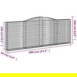  Lučne gabionske košare 4 kom 400x30x40/60 cm pocinčano željezo | shoptok.hr