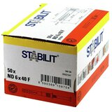 STABILIT Zidni vložek z vijakom (Premer zidnega vložka: 6 mm, Dolžina zidnega vložka: 40 mm, 50 kos) | Shoptok.si