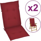 vidaXL Blazine za vrtne stole 2 kosa vinsko rdeče 120x50x3 cm | Shoptok.si