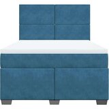  Krevet s oprugama i madracem plavi 140x190 cm baršunasti | shoptok.hr