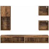 TV zidne jedinice s LED-om 5 pcs Staro drvo Konstruirano drvo | shoptok.hr