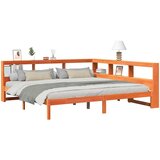  Knjižna postelja brez vzmetnice vošč. rjava 180x200 cm borovina, (21792072) | Shoptok.si