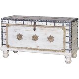 GINER Y COLOMER Skrinja iz mangovega lesa v starani beli barvi, (22147084) | Shoptok.si