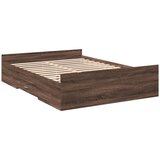 vidaXL Okvir kreveta s ladicama boja smeđeg hrasta 140x190 cm Cijene