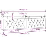  Držeće uzglavlje Zidne Smeđa 210 x 55 x 7 cm Baršun - Smeđa 200 cm bez LED | shoptok.hr