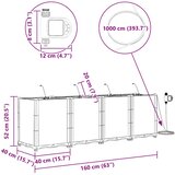  Vrtna saksija 4 pcs Smeđa 160 x 40 x 52 cm Plastika | shoptok.hr
