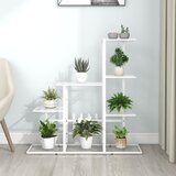 Furnova Stojalo za rože 94,5x25x88 cm belo kovinsko, (21946400) | Shoptok.si