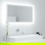 vidaXL LED kupaonsko ogledalo bijelo 80x8,5x37 cm konstruirano drvo | shoptok.hr