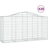  Lučne gabionske košare 20kom 200x50x100/120cm pocinčano željezo | shoptok.hr