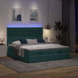  Okvir kreveta s madracima tamnozeleni 160x200cm baršunasti | shoptok.hr