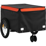 Prikolica za bicikl crno-narančasta 45 kg željezna | shoptok.hr
