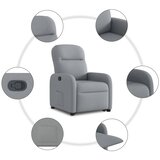  Naslonjač na podizanje od tkanine svjetlosivi | shoptok.hr