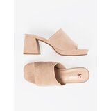 SEASTAR Beige women's high-heeled flip-flops | Shoptok.si