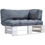  Vrtna sofa od paleta od borovine sa sivim jastucima | shoptok.hr