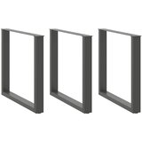  Noge za blagovaonski stol U-oblik 3 kom antracit 80 x (72-73) cm čelik | shoptok.hr