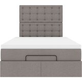 vidaXL Otomanski okvir kreveta s madraca smeđesivi 120x200cm tkanine | shoptok.hr