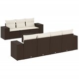  8-dijelni set vrtnih sofa s jastucima smeđi od poliratana | shoptok.hr