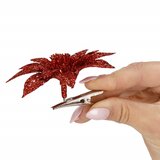  Božićni ukras “Božićna zvijezda” - 11 × 11 cm, crvena sa šljokicama | shoptok.hr