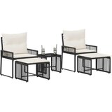  Set vanjskog namještaja 11 pcs Crna i krem-bijela poliratan | shoptok.hr