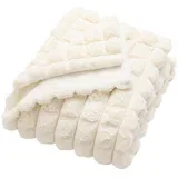 Krem deka od mikropliša/od umjetnog krzna 180x220 cm Igloo –