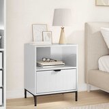  Noćni ormar s ladicama Visoko sjajno bijela 49 x 36 x 61 cm | Eponuda.com