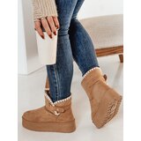 DStreet Botki damskie FLUFFIEZ kamelowe | shoptok.hr