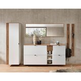 Voleo garderobna omara bela, hrast artisan | Shoptok.si