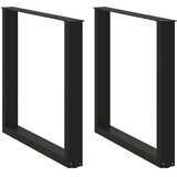 vidaXL Noge stolića za kavu U-oblika 2 kom crne 80x(72-73) cm čelik | shoptok.hr