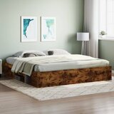vidaXL Okvir za krevet boja dimljenog hrasta 200x200 cm Cijene