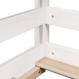 Krevet na kat s krovom bijeli 80 x 200 cm od masivne borovine | shoptok.hr