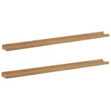  Stenska polica 2 pcs Rjava 100 x 9 x 3 cm Konstruiran les, (5000201574) | Shoptok.si