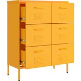vidaXL Ormarić s ladicama boja senfa 80 x 35 x 101,5 cm čelični | shoptok.hr