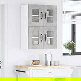 vidaXL Stenska kuhinjska omarica 2 pcs Betonsko siva 60 x 31 x 40 cm | Shoptok.si