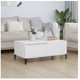  Klubska mizica bela 90x50x36,5 cm inženirski les | Shoptok.si