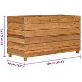 In posuda za sadnju 100x40x55 cm od reciklirane tikovine i čelika | shoptok.hr