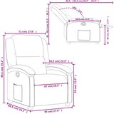  Naslonjač od prave kože sivi | shoptok.hr